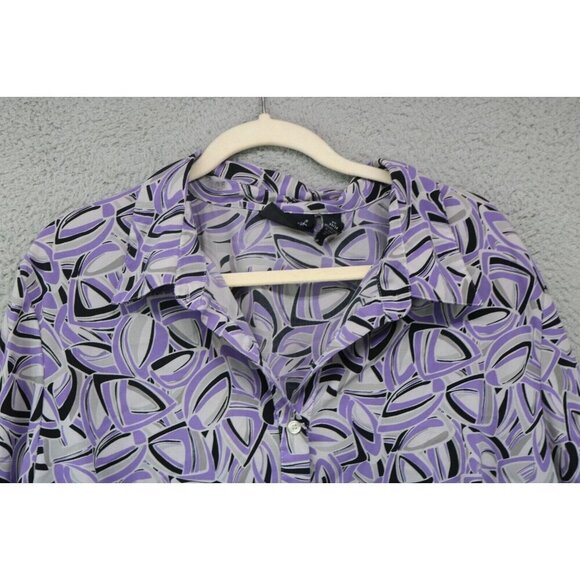 Maggie Barnes 3/4 Wide Sleeve Button-Up Blouse-Size 2X(22/24)-Office - Picture 4 of 11